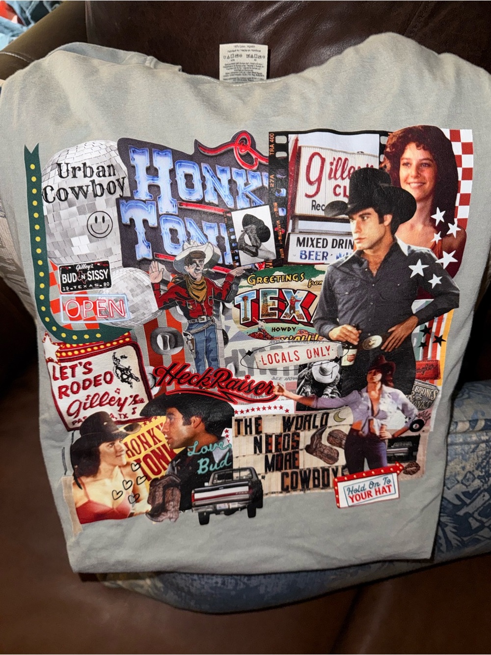 Comfort Colors Gray Honky Tonk Western Graphic Tee